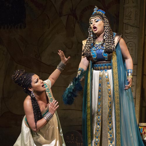 Anita Rachvelishvili and Anna Netrebko in Aida