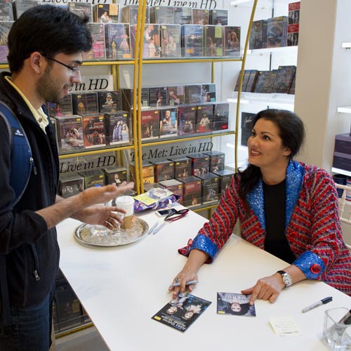 Anna Netrebko in the Met Opera Shop