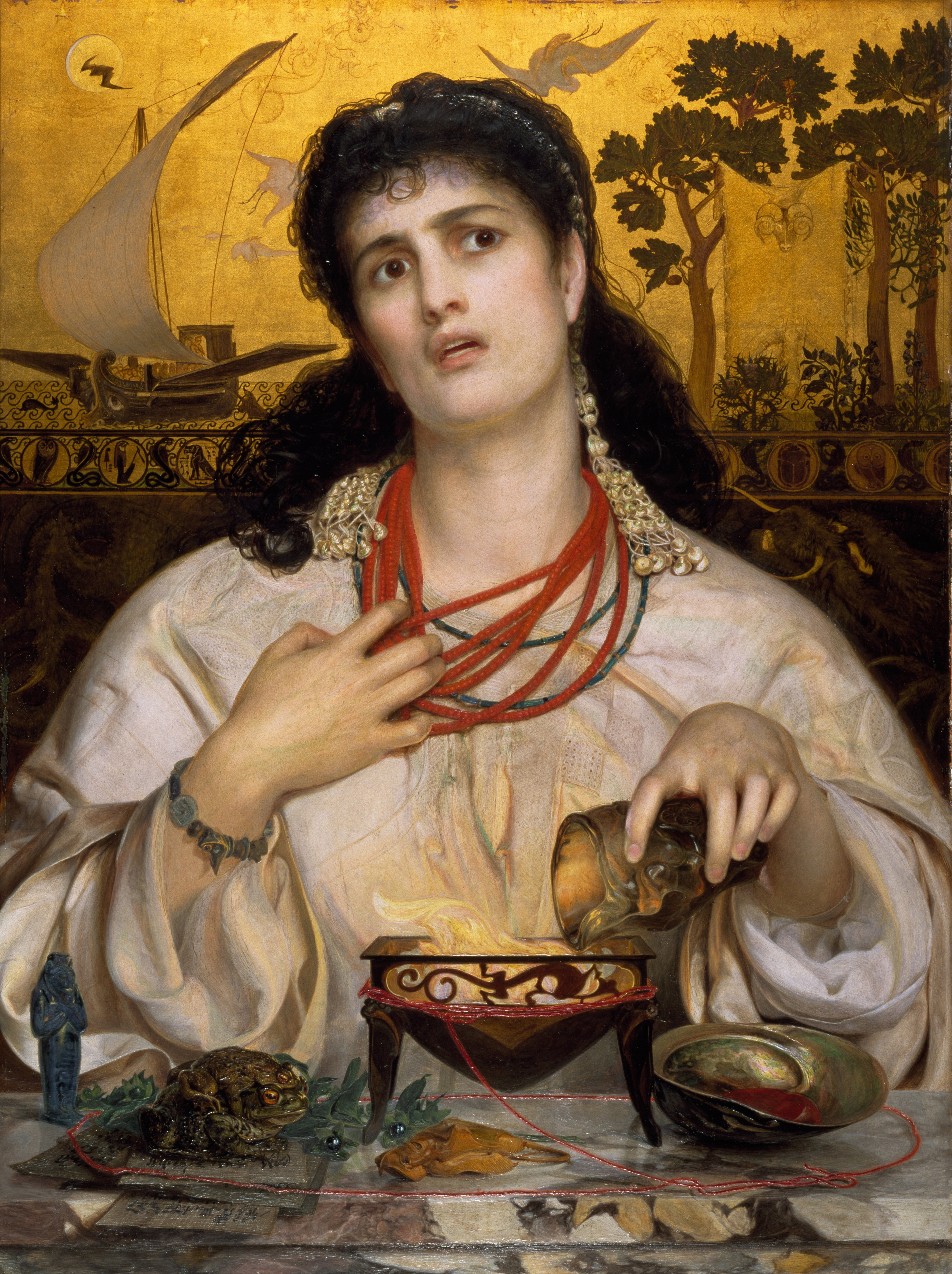 Anthony Frederick Sandys, “Medea,” Birmingham City Art Gallery, United Kingdom (1868, oil on canvas, 24 x 18)