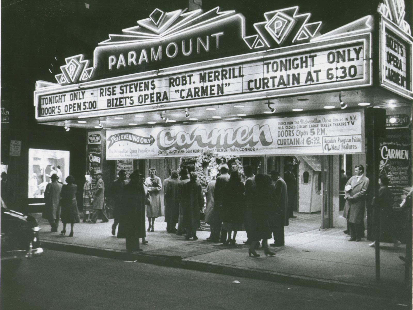 1952.12.11 Carmen telecast move theater marquee.jpg